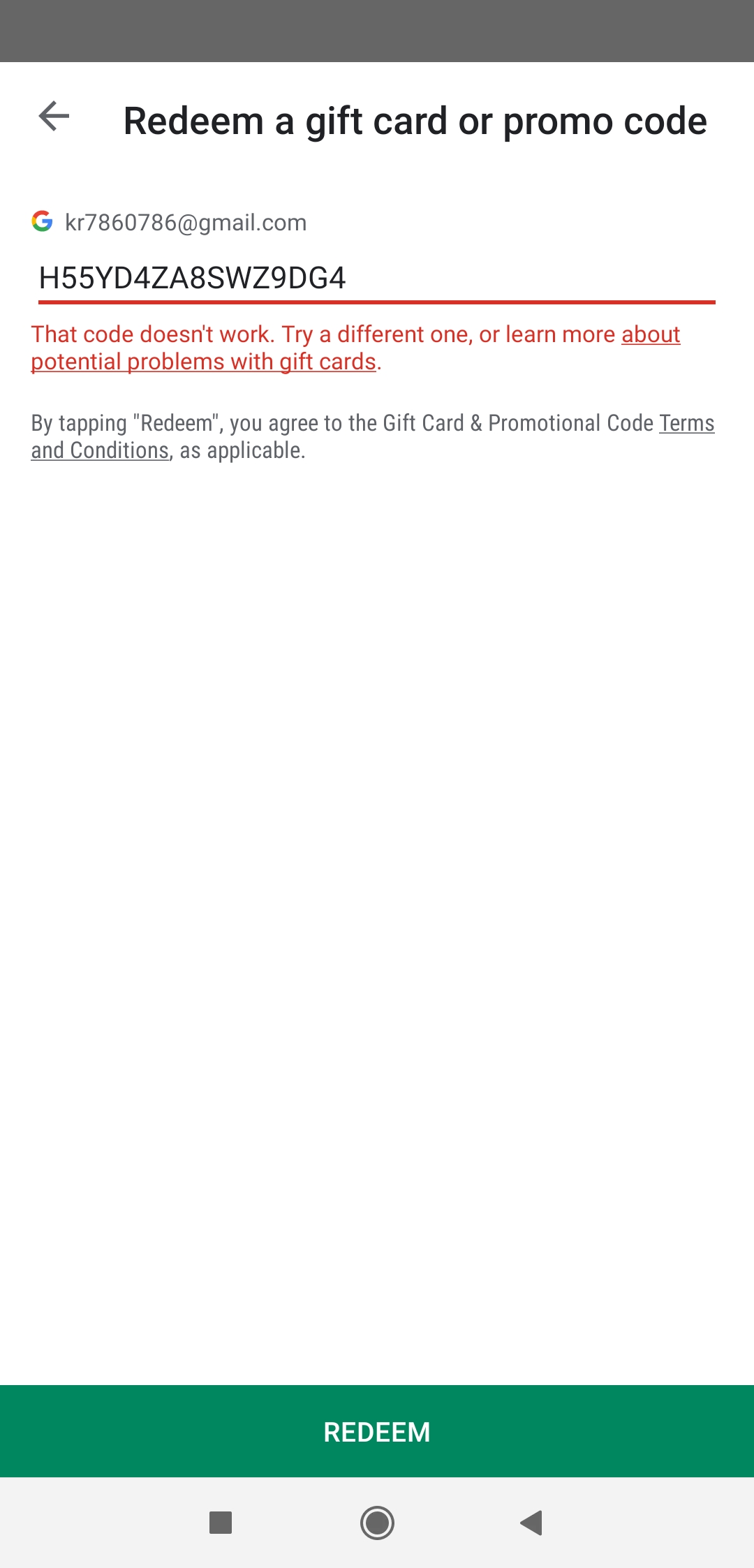 What Do I Do If My Google Play Card Doesn'T Work