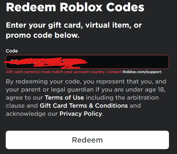 What Do You Do If Your Roblox Gift Card is Not Working