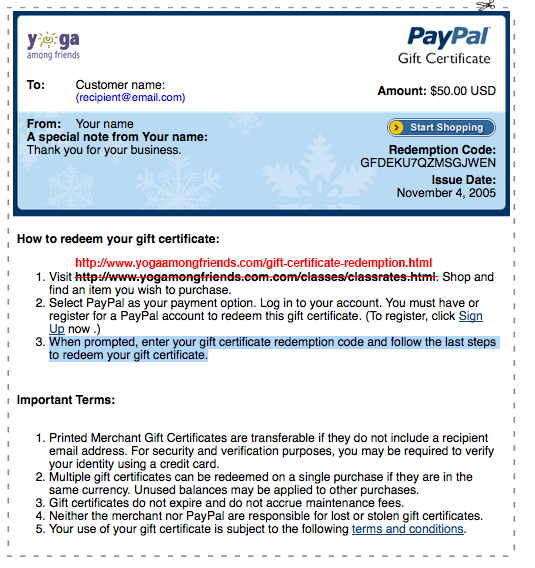 Paypal Gift Card Codes