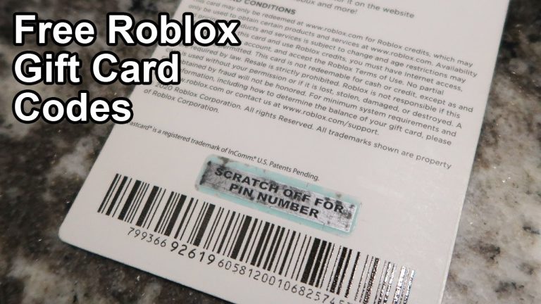 Roblox Gift Cards Codes